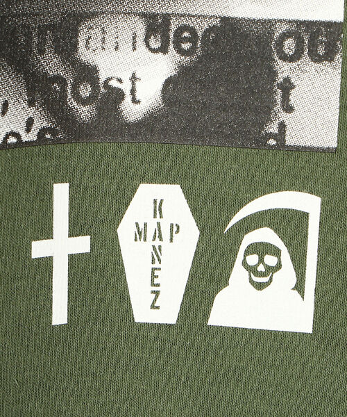 KaneZ（ケインズ）の「KaneZ/ケインズ/グラフィックプリントロンT/C.R.E.A.M L/S TEE（Tシャツ/カットソー・メンズ・ブラック/カーキ・FREE）」の6枚目の写真