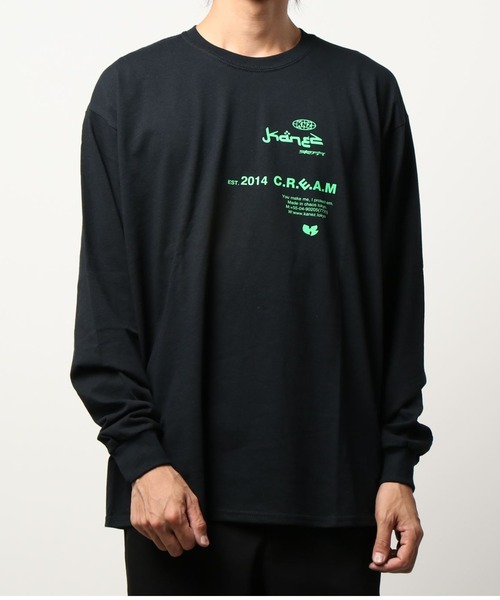KaneZ（ケインズ）の「KaneZ/ケインズ/グラフィックプリントロンT/C.R.E.A.M L/S TEE（Tシャツ/カットソー・メンズ・ブラック/カーキ・FREE）」の16枚目の写真