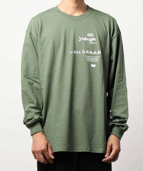KaneZ（ケインズ）の「KaneZ/ケインズ/グラフィックプリントロンT/C.R.E.A.M L/S TEE（Tシャツ/カットソー・メンズ・ブラック/カーキ・FREE）」の13枚目の写真