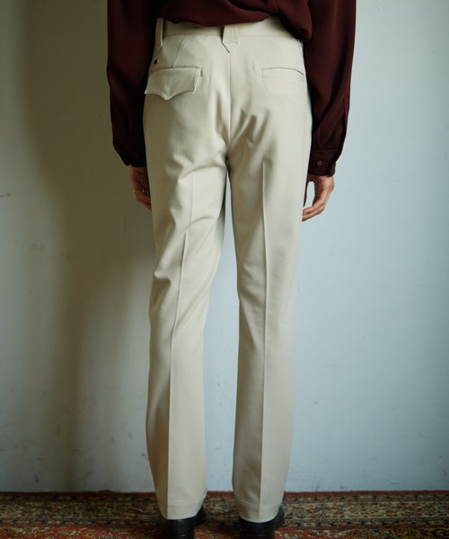 TAUPE(トープ)の「【TAUPE/トープ】 70's ストレートフィットcoreスラックス(スラックス・メンズ・ブラック/ライトベージュ・1/2)」の12枚目の写真