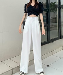 ハイウエストタックパンツ