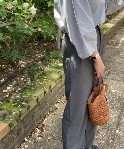 LAUIR(ラウアー)の「ツータックスラックス(スラックス・レディース・ブラック/グレイッシュベージュ/ベージュ/モカ/ブラウン/グレー・MEDIUM/LARGE/X-LARGE)」の12枚目の写真