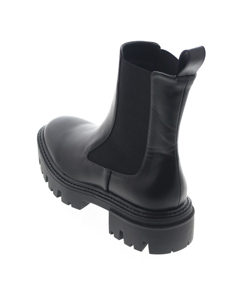 JELLY BEANS(ジェリービーンズ)の「トラックソールサイドゴアブーツ(214-40247)JELLY BEANS(ジェリービーンズ)(ブーツ・レディース・ブラック/カーキ/アイボリー・S/M/L)」の8枚目の写真