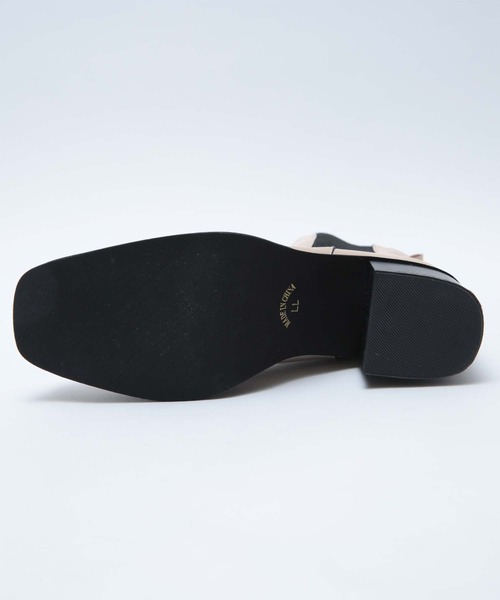 titivate（ティティベイト）の「スクエアトゥサイドゴアブーツ（ブーツ・レディース・ライトベージュ/ブラック・M/L/LL/S）」の12枚目の写真