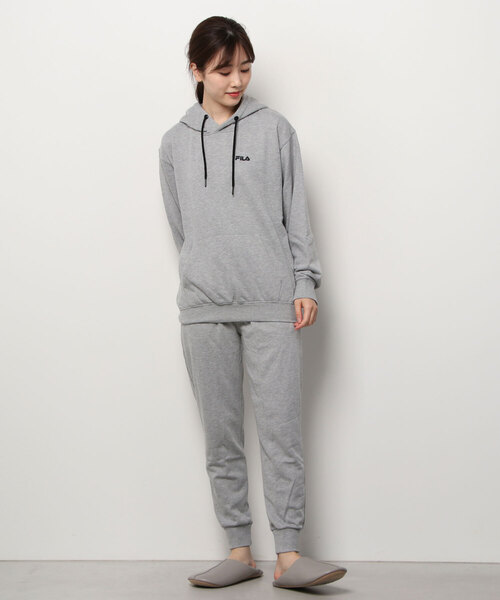FILA（フィラ）の「FILA/フィラ 別注 セットアップ ワンポイント ロゴ刺繍 スウェット プルパーカー&ジョガーパンツ/ルームウェア/ワンマイルウェア（ルームウェア/パジャマ・メンズ・チャコールグレー/ブラック/グレー・LL/M/L）」の14枚目の写真