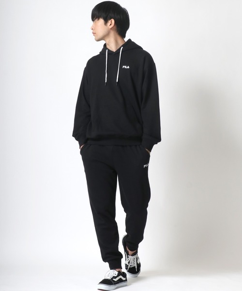 FILA（フィラ）の「FILA/フィラ 別注 セットアップ ワンポイント ロゴ刺繍 スウェット プルパーカー&ジョガーパンツ/ルームウェア/ワンマイルウェア（ルームウェア/パジャマ・メンズ・チャコールグレー/ブラック/グレー・LL/M/L）」の18枚目の写真