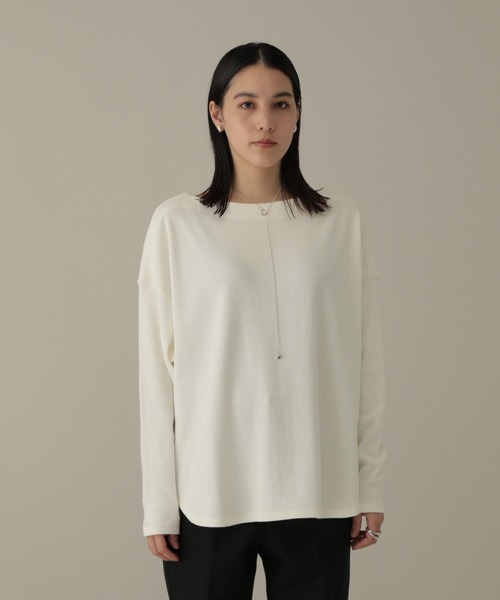 Chaos（カオス）の「ハニカムコットンプルオーバー（Tシャツ/カットソー・レディース・チャコールグレー/オフホワイト・FREE）」の14枚目の写真