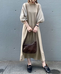 シアーパフスリーブワンピース