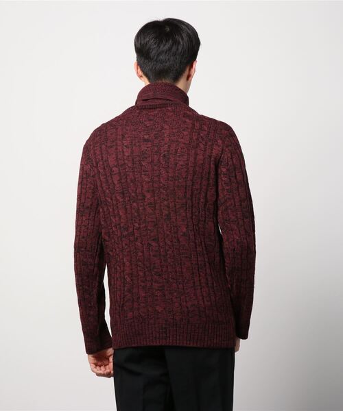 JOHN'S CLOSET(ジョンズクローゼット)の「【i】ショールネックデザインケーブルニット(ニット/セーター・メンズ・ブラック/ネイビー/杢グレー/ワイン/キナリ・MEDIUM/LARGE/X-LARGE)」の20枚目の写真