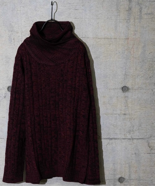 JOHN'S CLOSET(ジョンズクローゼット)の「【i】ショールネックデザインケーブルニット(ニット/セーター・メンズ・ブラック/ネイビー/杢グレー/ワイン/キナリ・MEDIUM/LARGE/X-LARGE)」の5枚目の写真