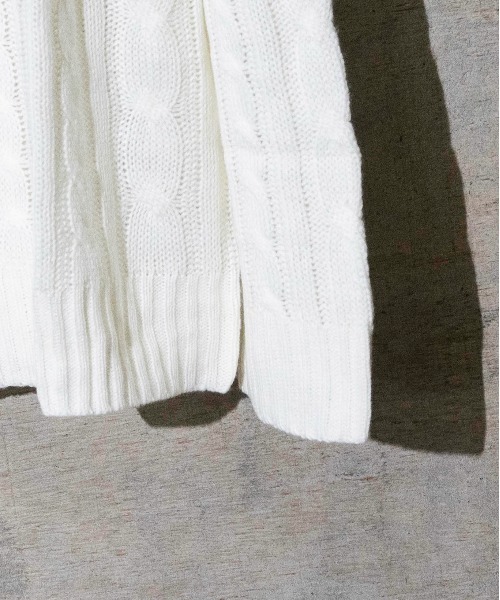 JOHN'S CLOSET(ジョンズクローゼット)の「【i】ショールネックデザインケーブルニット(ニット/セーター・メンズ・ブラック/ネイビー/杢グレー/ワイン/キナリ・MEDIUM/LARGE/X-LARGE)」の15枚目の写真