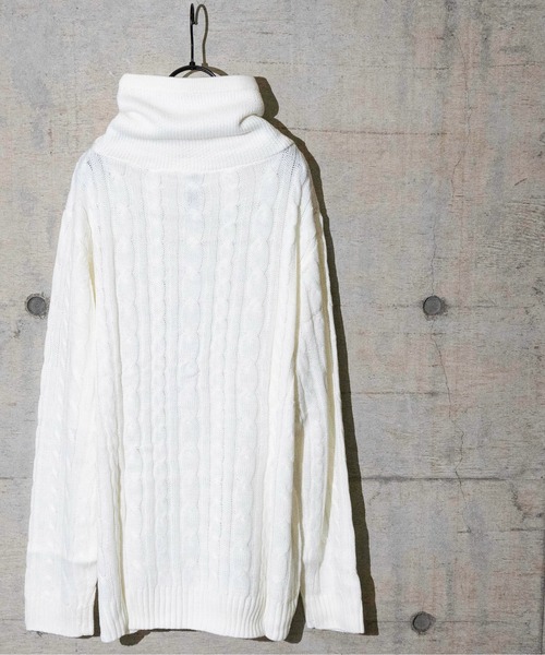 JOHN'S CLOSET(ジョンズクローゼット)の「【i】ショールネックデザインケーブルニット(ニット/セーター・メンズ・ブラック/ネイビー/杢グレー/ワイン/キナリ・MEDIUM/LARGE/X-LARGE)」の21枚目の写真