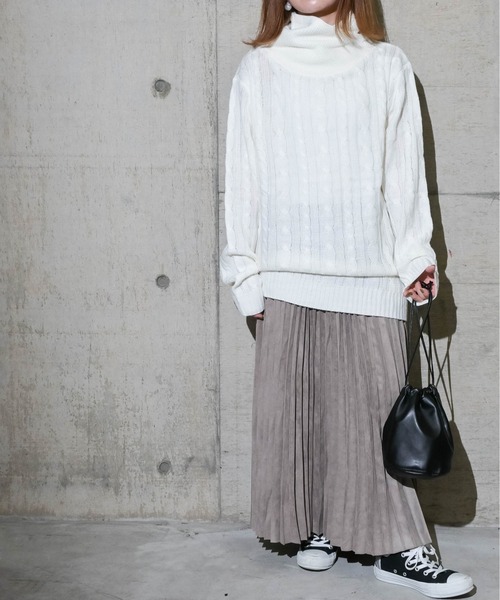 JOHN'S CLOSET(ジョンズクローゼット)の「【i】ショールネックデザインケーブルニット(ニット/セーター・メンズ・ブラック/ネイビー/杢グレー/ワイン/キナリ・MEDIUM/LARGE/X-LARGE)」の16枚目の写真
