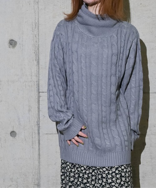 JOHN'S CLOSET(ジョンズクローゼット)の「【i】ショールネックデザインケーブルニット(ニット/セーター・メンズ・ブラック/ネイビー/杢グレー/ワイン/キナリ・MEDIUM/LARGE/X-LARGE)」の12枚目の写真