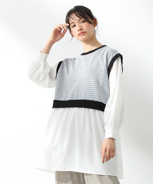 Honeys（ハニーズ）の「レイヤード風チュニック（チュニック）」 - WEAR