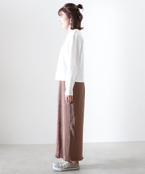 Cheek(チーク)の「ミニロゴプリント長袖Tee(Tシャツ/カットソー・レディース・ブラック/オフホワイト/ホワイト×ブラック・MEDIUM)」の17枚目の写真