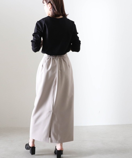 Cheek(チーク)の「ミニロゴプリント長袖Tee(Tシャツ/カットソー・レディース・ブラック/オフホワイト/ホワイト×ブラック・MEDIUM)」の8枚目の写真