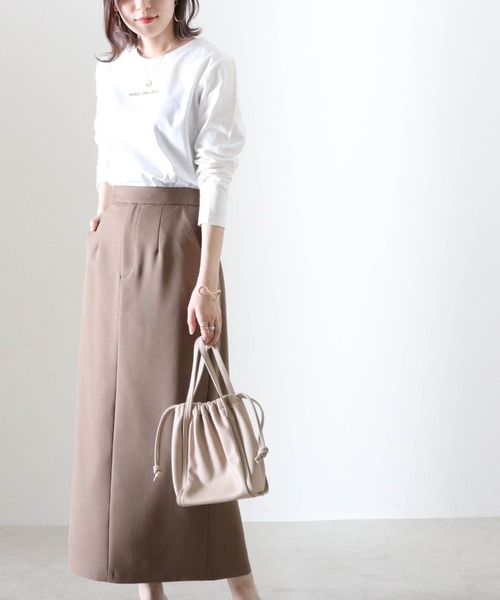 Cheek(チーク)の「ミニロゴプリント長袖Tee(Tシャツ/カットソー・レディース・ブラック/オフホワイト/ホワイト×ブラック・MEDIUM)」の15枚目の写真