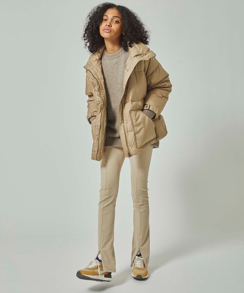 オースチンリード　ダウンコート　ベルテッド　ビジュー　ベージュ　ミンク　4way オースチンリード ダウンコート ベルテッド ビジュー ベージュ ミンク 4way