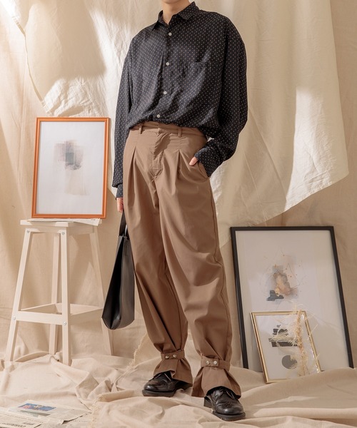 Adoon plain（アドーンプレーン）の「【Adoon plain】裾ベルトパンツ（その他パンツ・メンズ・グレー/ブラウン・LARGE/SMALL/MEDIUM）」の16枚目の写真