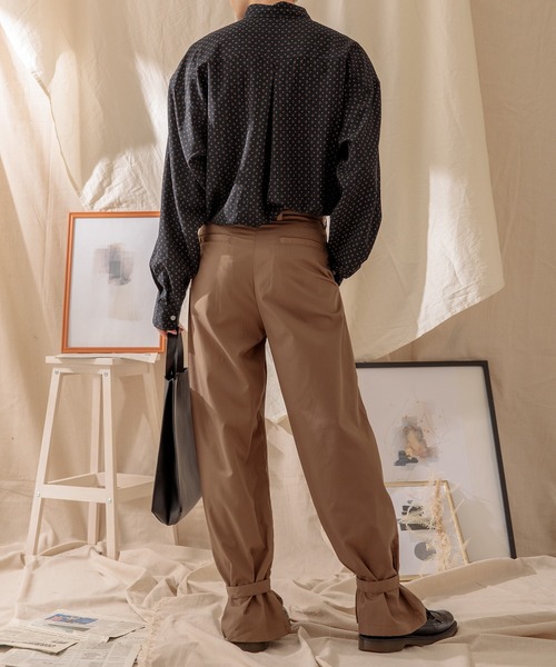 Adoon plain（アドーンプレーン）の「【Adoon plain】裾ベルトパンツ（その他パンツ・メンズ・グレー/ブラウン・LARGE/SMALL/MEDIUM）」の19枚目の写真