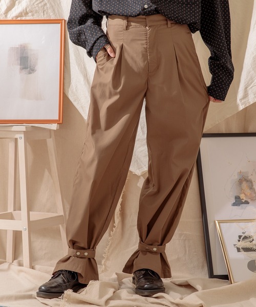 Adoon plain（アドーンプレーン）の「【Adoon plain】裾ベルトパンツ（その他パンツ・メンズ・グレー/ブラウン・LARGE/SMALL/MEDIUM）」の21枚目の写真