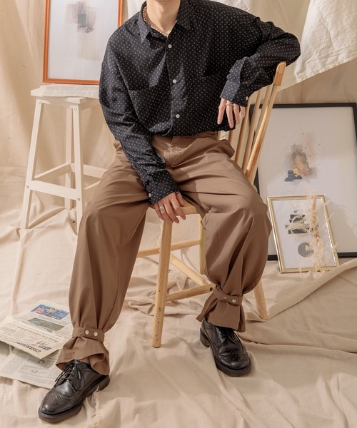 Adoon plain（アドーンプレーン）の「【Adoon plain】裾ベルトパンツ（その他パンツ・メンズ・グレー/ブラウン・LARGE/SMALL/MEDIUM）」の17枚目の写真