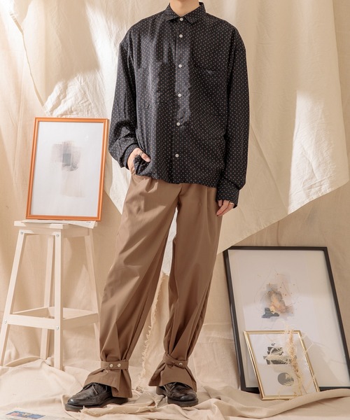 Adoon plain（アドーンプレーン）の「【Adoon plain】裾ベルトパンツ（その他パンツ・メンズ・グレー/ブラウン・LARGE/SMALL/MEDIUM）」の13枚目の写真