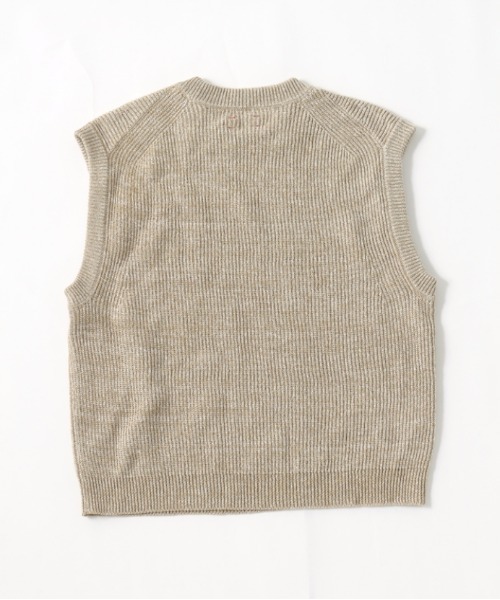 UNFIL(アンフィル)の「unfil アンフィル / organic hemp ribbed-knit vest オーガニックヘンプ リブニットベスト / WWSP-UU009(ベスト・メンズ・杢グレー/ベージュ・5/4)」の3枚目の写真