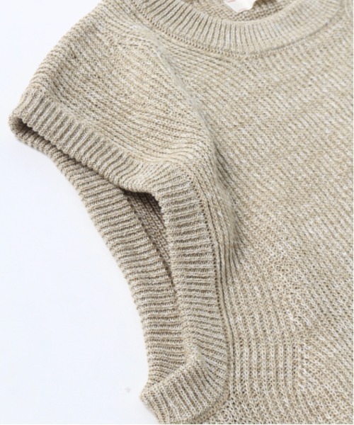 UNFIL(アンフィル)の「unfil アンフィル / organic hemp ribbed-knit vest オーガニックヘンプ リブニットベスト / WWSP-UU009(ベスト・メンズ・杢グレー/ベージュ・5/4)」の5枚目の写真