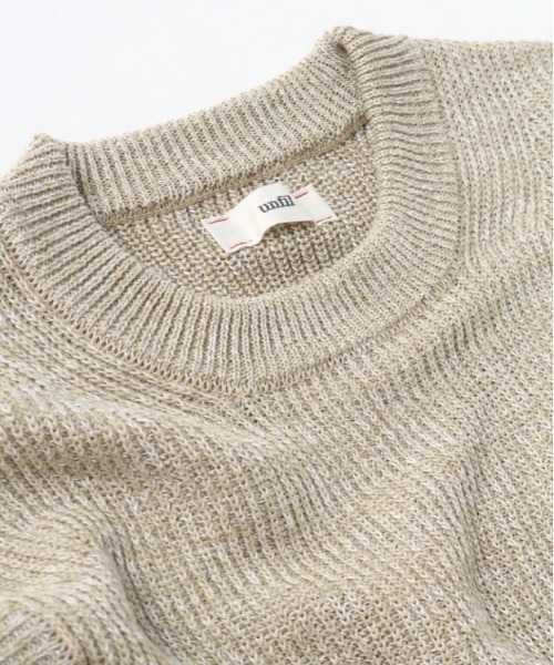 UNFIL(アンフィル)の「unfil アンフィル / organic hemp ribbed-knit vest オーガニックヘンプ リブニットベスト / WWSP-UU009(ベスト・メンズ・杢グレー/ベージュ・5/4)」の6枚目の写真