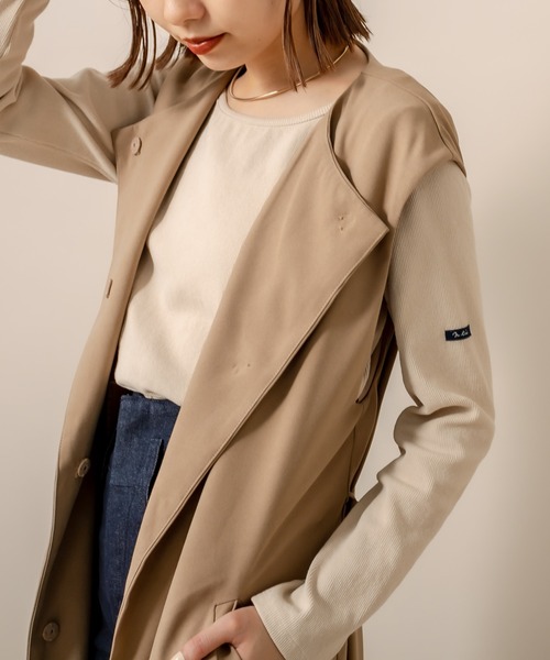 mline（エムライン）の「[mline] WEB限定 ベルト付ロングジレ（ベスト・レディース・ブラック/キャメル・FREE）」の15枚目の写真