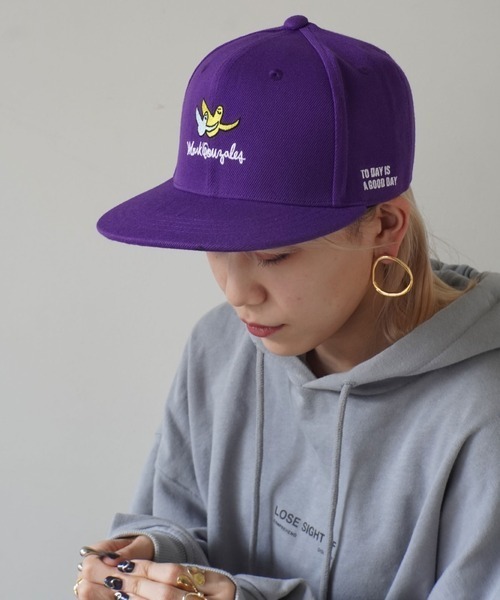Mark Gonzales（マーク・ゴンザレス）の「【Mark Gonzales】MG 刺繍 フラット キャップ  / BB CAP（キャップ・メンズ・ブラック系その他/グレー/パープル/グレー系その他/ブラック/ベージュ・FREE）」の6枚目の写真