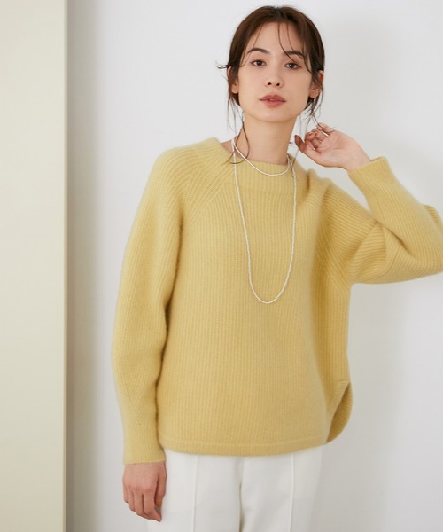 ROPE'（ロペ）の「【シリーズ】ラクーンウールボトルネックニット（ニット/セーター・レディース・ブラウン/クリーム/パープル系その他/キナリ・38）」の3枚目の写真