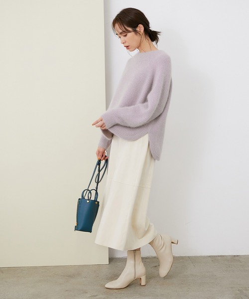 ROPE'（ロペ）の「【シリーズ】ラクーンウールボトルネックニット（ニット/セーター・レディース・ブラウン/クリーム/パープル系その他/キナリ・38）」の21枚目の写真