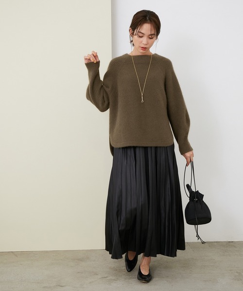 ROPE'（ロペ）の「【シリーズ】ラクーンウールボトルネックニット（ニット/セーター・レディース・ブラウン/クリーム/パープル系その他/キナリ・38）」の11枚目の写真