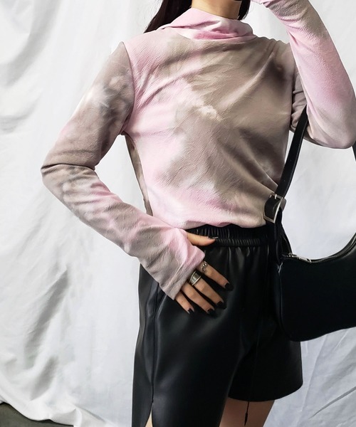 me+em select(ミームセレクト)の「【数量限定販売】タイダイフーディパーカーカットソー(Tシャツ/カットソー・レディース・ブラック/ピンク・FREE)」の13枚目の写真