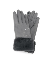 DRESKIP | ◆キラキラ刺繍裏起毛フェイクファーグローブ(手袋)