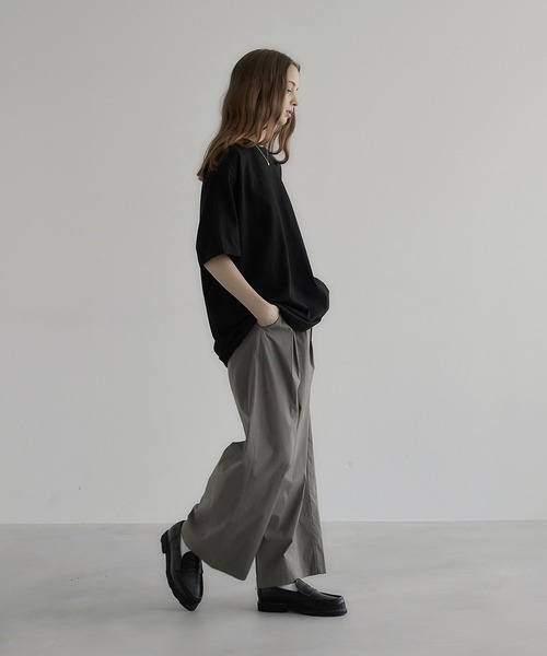 remer（リメール）の「loose Box pleats basic wide PT - Spring B / ルーズボックスプリーツベーシックワイドパンツ（その他パンツ・メンズ・チャコールグレー/カーキ・SMALL/MEDIUM/LARGE）」の9枚目の写真