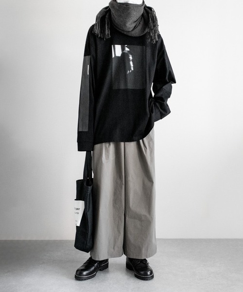 remer（リメール）の「loose Box pleats basic wide PT - Spring B / ルーズボックスプリーツベーシックワイドパンツ（その他パンツ・メンズ・チャコールグレー/カーキ・SMALL/MEDIUM/LARGE）」の14枚目の写真