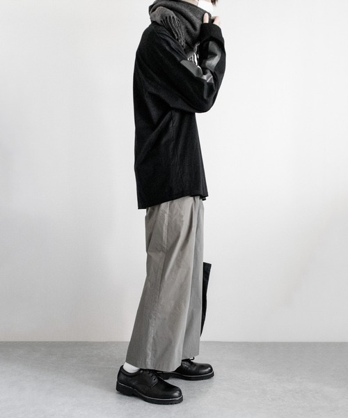 remer（リメール）の「loose Box pleats basic wide PT - Spring B / ルーズボックスプリーツベーシックワイドパンツ（その他パンツ・メンズ・チャコールグレー/カーキ・SMALL/MEDIUM/LARGE）」の15枚目の写真