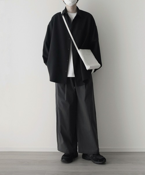 remer（リメール）の「loose Box pleats basic wide PT - Spring B / ルーズボックスプリーツベーシックワイドパンツ（その他パンツ・メンズ・チャコールグレー/カーキ・SMALL/MEDIUM/LARGE）」の18枚目の写真