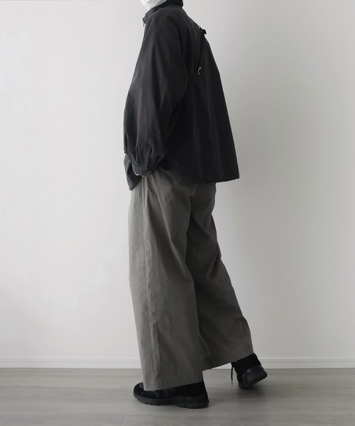 remer（リメール）の「loose Box pleats basic wide PT - Spring B / ルーズボックスプリーツベーシックワイドパンツ（その他パンツ・メンズ・チャコールグレー/カーキ・SMALL/MEDIUM/LARGE）」の19枚目の写真