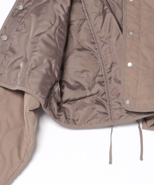 STYLEBLOCK（スタイルブロック）の「キルティングショートジャケット（ブルゾン・レディース・オレンジ/ブラック/オリーブ/グレイッシュベージュ・M）」の7枚目の写真