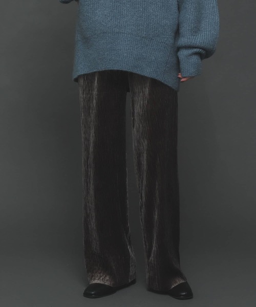 SENSE OF PLACE by URBAN RESEARCH(センスオブプレイスバイアーバンリサーチ)の「セルフカットベロアプリーツパンツ(その他パンツ・レディース・ライトグレー/ブラック/グリーン/ブラウン・ONE)」の10枚目の写真