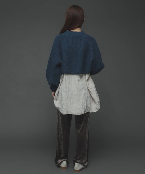 SENSE OF PLACE by URBAN RESEARCH(センスオブプレイスバイアーバンリサーチ)の「セルフカットベロアプリーツパンツ(その他パンツ・レディース・ライトグレー/ブラック/グリーン/ブラウン・ONE)」の12枚目の写真