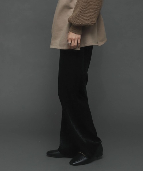 SENSE OF PLACE by URBAN RESEARCH(センスオブプレイスバイアーバンリサーチ)の「セルフカットベロアプリーツパンツ(その他パンツ・レディース・ライトグレー/ブラック/グリーン/ブラウン・ONE)」の18枚目の写真