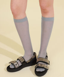 Ray BEAMS | Ray BEAMS / シアー ラメ ハイソックス(ソックス/靴下)