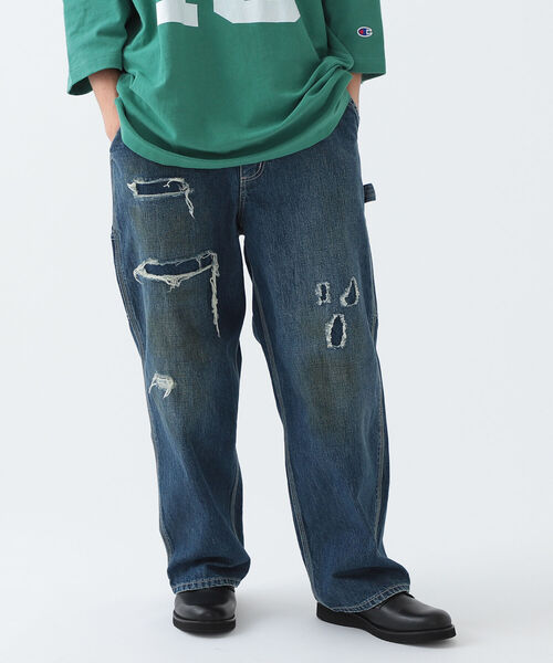 BEAMS（ビームス）の「BEAMS / リペア デニム ペインター パンツ（デニムパンツ・メンズ・インディゴブルー・SMALL/MEDIUM/LARGE/X-LARGE）」の16枚目の写真