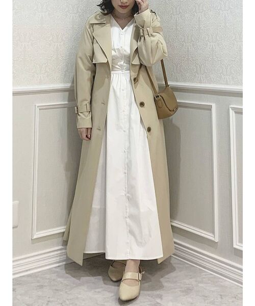 dazzlin（ダズリン）の「スリーブコットンシャツワンピース（ワンピース・レディース・ネイビー/オフホワイト/その他1・FREE）」の17枚目の写真